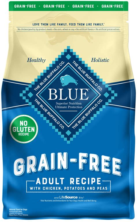 Blue Buffalo Life Protection Formula Grain Free Natural Adult Dry Dog Food, Chicken Recipe, 5-lb ...