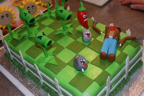 plants vs. zombie cake - Walyou