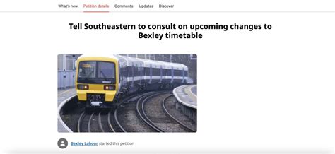 Sign Our Petition: Southeastern train timetable changes - Bexley Labour ...