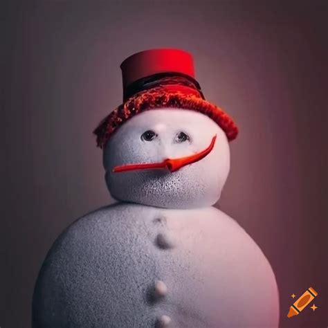 Dapper snowman inside a fridge on Craiyon