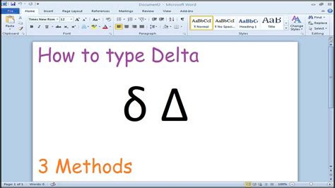 How to type Delta Symbol in Microsoft Word 2022 mới nhất - Tài Chính 4u