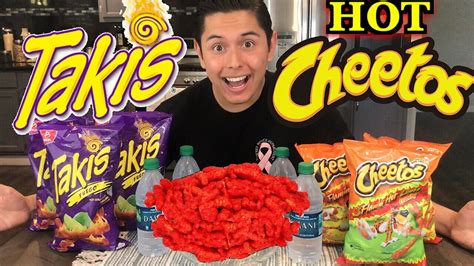 [ASMR] Hot Cheetos & Takis CHALLENGE! (Crunchy Eating Sounds) - YouTube