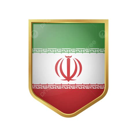 Iran Flag Clipart Hd PNG, Iran Flag Vector With Gold Shield Frame, Iran, Flag, Vector PNG Image ...