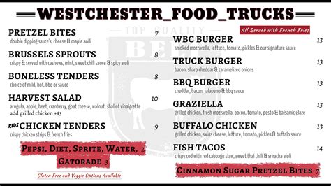 Menus — Westchester Food Trucks