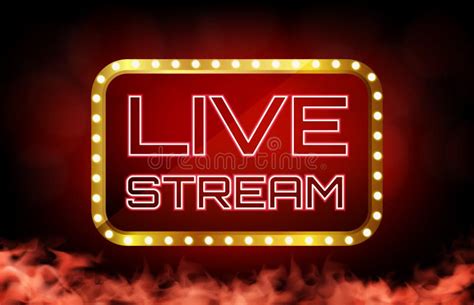 Background of Red Neon Live Stream Sign,online Casino Concept Stock ...