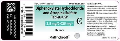 NDC 0406-1236 Diphenoxylate Hydrochloride And Atropine Sulfate Images - Packaging, Labeling ...