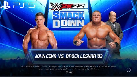 WWE 2K22 20 YEARS OF CENATION: JOHN CENA vs BROCK LESNAR: SMACKDOWN ...