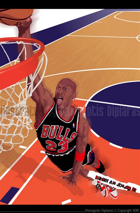 Michael Jordan dunking by diplines on DeviantArt