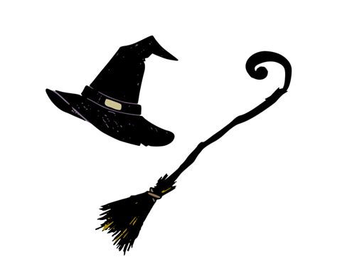 Hat and broom | Free SVG