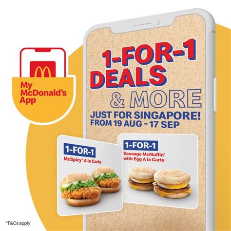 McDonald's offers 1-FOR-1 Deals on Hainanese Chicken Burger & Breakfast Wrap Chicken Sausage ...