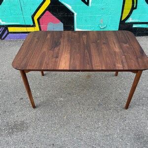Mid Century Walnut Solid Dining Table Extendable - Etsy
