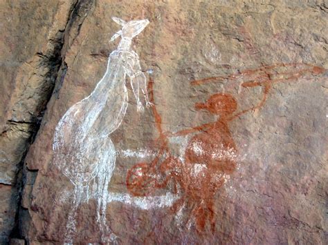 The Lion of Chaeronea — Aboriginal rock art at Anbangbang Rock Shelter,...