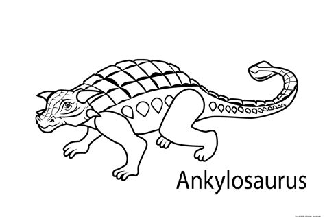 Printable dinosaur coloring pages ankylosaurus for kids