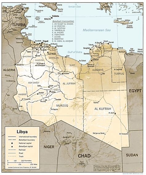 Libya Political Map - Libya Africa • mappery