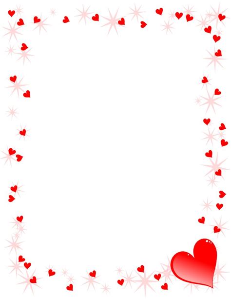 Free Printable Valentines Page Borders - Printable Templates