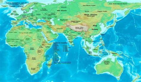 World map 1500 AD - World History Maps