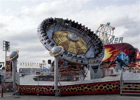 Amusement-park ride at the annual Iowa State Fair in the capital city ...