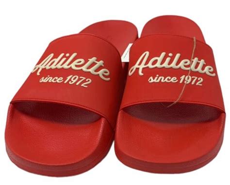 New ADIDAS ADILETTE SHOWER SLIDES Red Size 13 Men’s Sandals Shoe Women ...