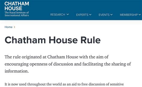 The Chatham House Rule, Privacy and Cypherpunk Values | by Bruce Fenton | Medium