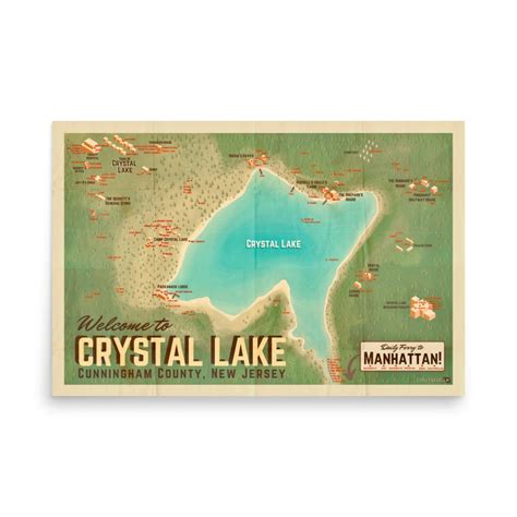 Welcome to Camp Crystal Lake 24x36 MAP - Etsy