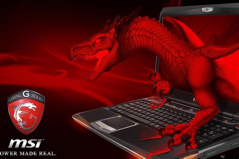 MSI - Gaming Laptop Red and Black HD wallpaper download