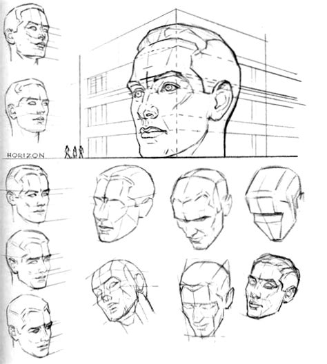 How to Draw the Face and Head in Perspective to Keep Correct ...