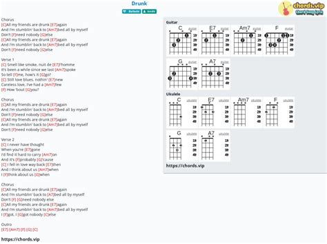 Drunk Guitar Chords