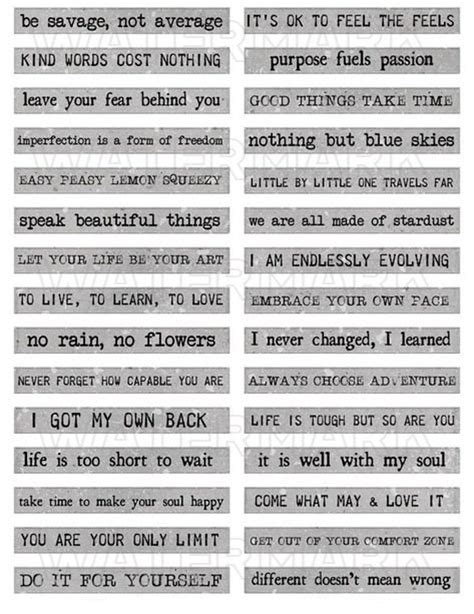 QUOTES INSPIRATIONAL Quotes AFFIRMATIONS Courage Words Labels - Etsy in 2023 | Word collage ...