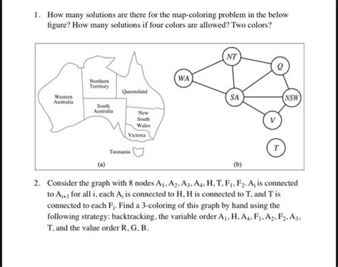 Solved 1. How many solutions are there for the map-coloring | Chegg.com