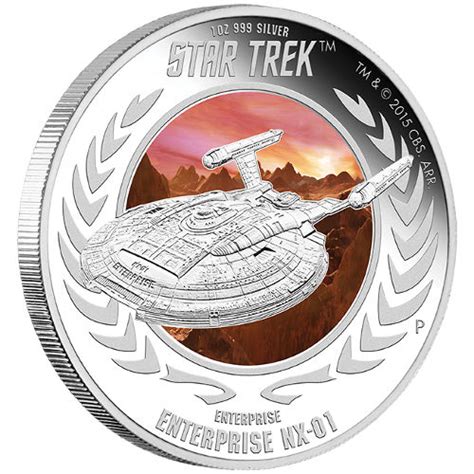 Buy 2015 1 oz Star Trek U.S.S. Enterprise NX-01 Coins - Silver.com