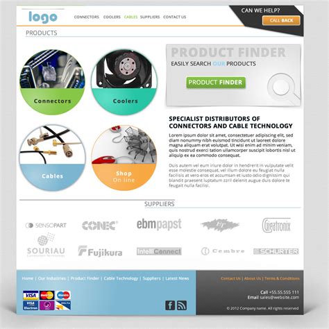 Cable Company Website Template | FW & PSD Format