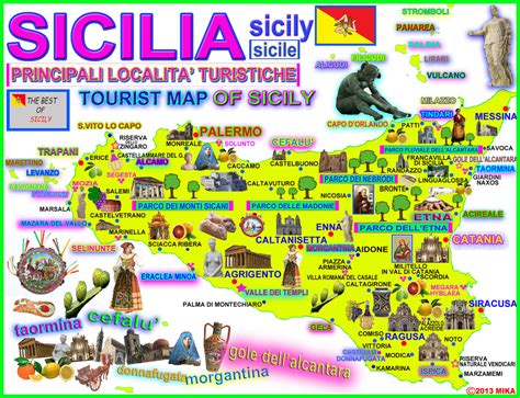 welcometoitalia: Map of Sicily and its main... - Maps on the Web