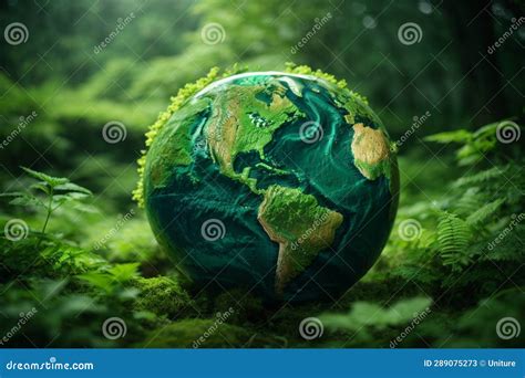 Green planet - Earth stock illustration. Illustration of natural ...