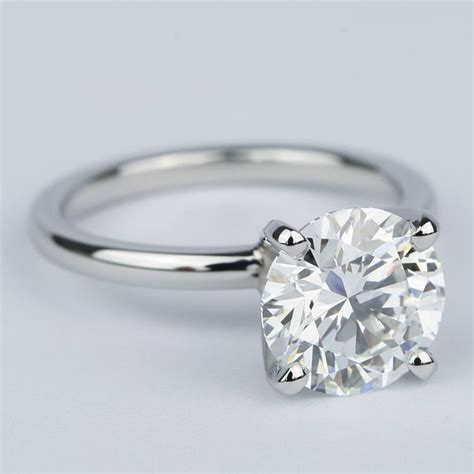 2 Carat Platinum Round Diamond Solitaire Ring