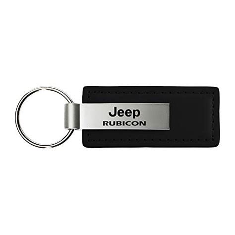 Jeep Rubicon Black Leather Key Chain - BlackDogMods