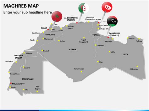 Maghreb Map for PowerPoint and Google Slides - PPT Slides