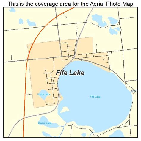 Aerial Photography Map of Fife Lake, MI Michigan