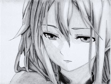 Download Sad Girl Anime Drawing Wallpaper | Wallpapers.com