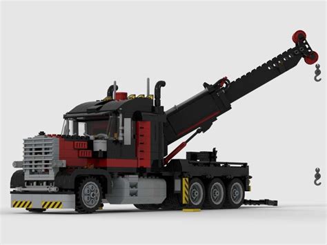 LEGO MOC Rotator Tow Truck with V12 in Red by rayb | Rebrickable ...