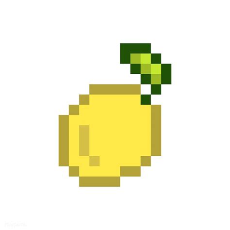 A lemon pixelated fruit graphic | free image by rawpixel.com | Pixel art, Minecraft pixel art ...