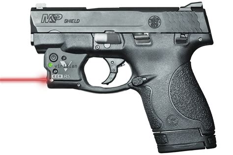 Smith & Wesson M&P40 Shield 40 S&W Centerfire Pistol with Thumb Safety and Viridian R5 Red Laser ...