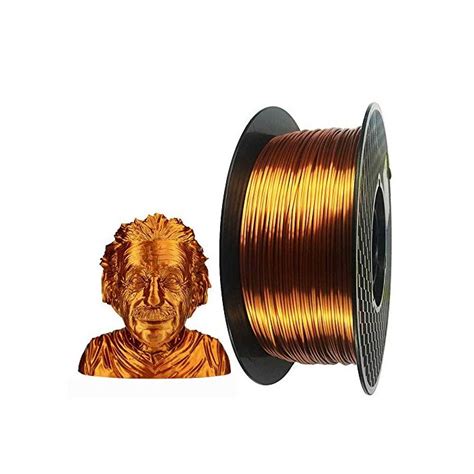 Silk Copper PLA 3D Printer Filament 1.75 mm 1KG 2.2LBS Spool 3D Printing Material CC3D Shine ...