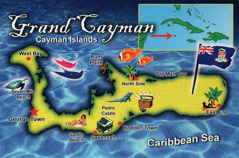 WoodChart Of Grand Cayman, Cayman Islands Captain's Nautical Books Charts | lupon.gov.ph