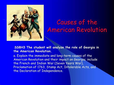 List Of Causes Of The American Revolution