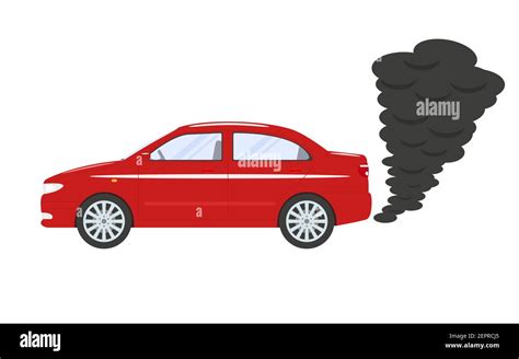 Exhaust fumes from the car. Vector illustration of exhaust fumes and ...