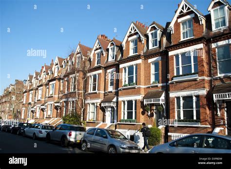 Row of houses, Willoughby Road, Hampstead, London, UK Stock Photo - Alamy