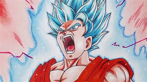 Como Dibujar A Goku Ssj Blue Kaioken X10 How To Draw Goku Super Saiyan ...