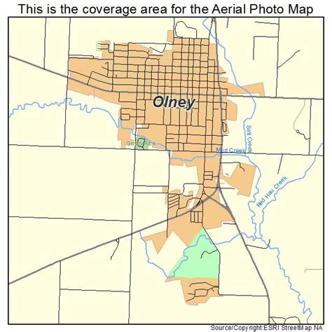 Aerial Photography Map of Olney, TX Texas