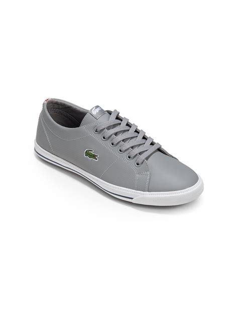 Lyst - Lacoste Boys Leather Sneakers in Gray for Men