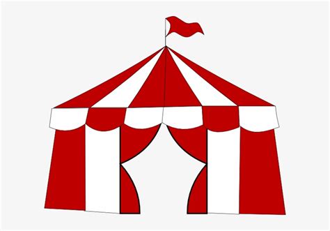 Red Circus Tent Clip Art At Clker - Circus Tent Clipart Free - Free Transparent PNG Download ...